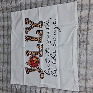 NWT 'Jolly But It Could Be The Booze!' Throw Pillowcase Cover